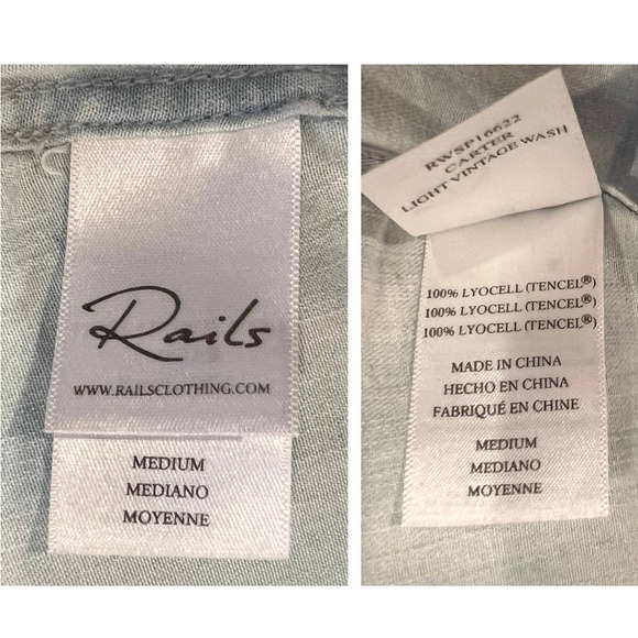 NWT Rails Carter Button Up Top (M) - Picture 6 of 7